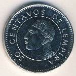 Гондурас, 50 сентаво (1995–2014 г.)