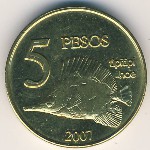 Остров Пасхи., 5 песо (2007–2014 г.)